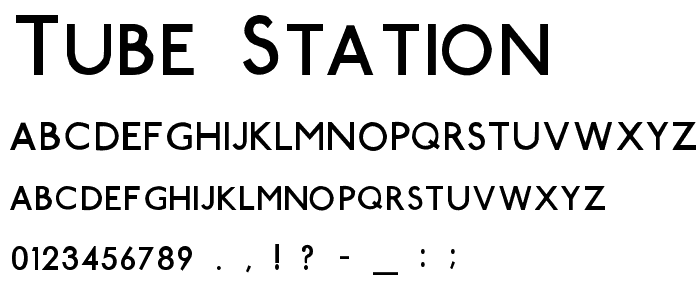 Tube Station font